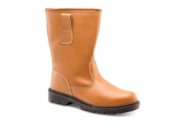 Tan Fur Lined Rigger Safety Boots